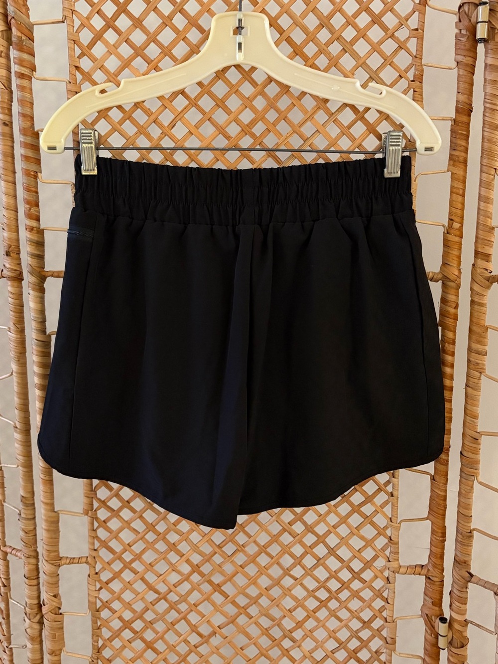 NWT Women’s Black Athletic Shorts with Zipper Pocket - Picture 3 of 6